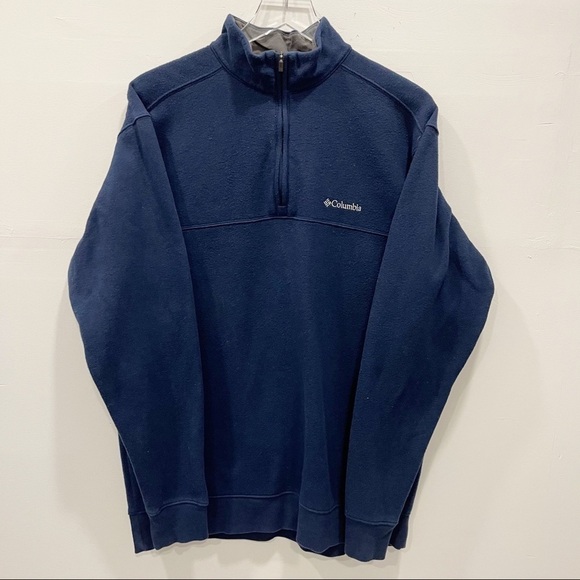 Columbia Men’s Hart Mountain II Half Zip Blue - Picture 1 of 10
